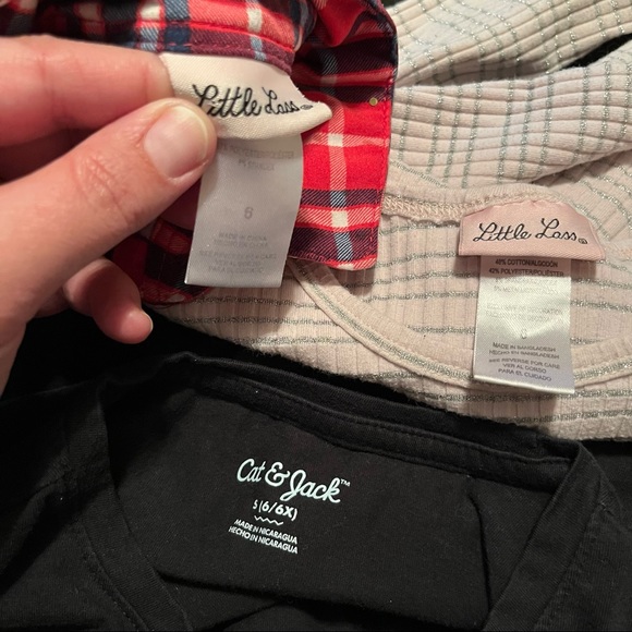 Girls 7 Shirt Bundle Size XS / S Size 5-6 6-7, Long & Short Sleeve, Collared - Picture 4 of 9